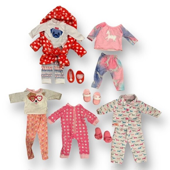 Bundle of 5 Different Cozy Pajama & Loungewear Set Fits American Girl Dolls - Picture 7 of 9